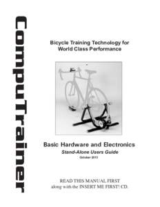 CompuTrainer  Bicycle Training Technology for World Class Performance  Basic Hardware and Electronics