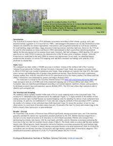 Introduction The Terrestrial Ecosystem Survey (TES) delineates ecosystems according to their climate, geology, soils, and potential natural vegetation (U.S. Forest Service[removed]Land managers and planners can use this i