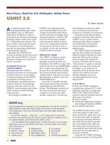 New Focus, Goal for U.S. Helicopter Safety Team  USHST 2.0 By Steve Sparks  A
