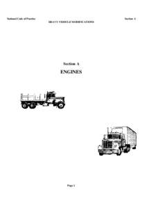 National Code of Practice  Section A HEAVY VEHICLE MODIFICATIONS  NATIONAL CODE OF PRACTICE