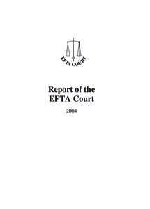 Report of the EFTA Court 2004 Foreword