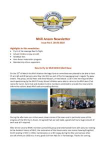 Nhill Anson Newsletter Issue No 6. 28‐03‐2010 Highlights in this newsletter: • • •