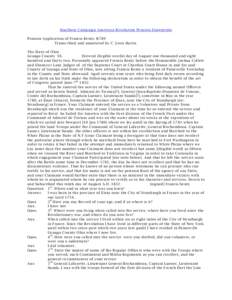 Southern Campaign American Revolution Pension Statements Pension Application of Francis Benty: R789 Transcribed and annotated by C. Leon Harris The State of Ohio Geauga County SS. [Several illegible words] day of August 