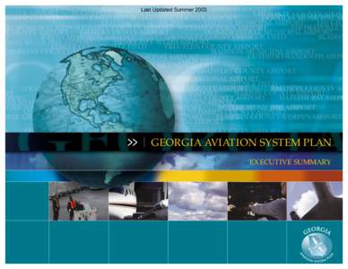 Last Updated Summer[removed]GEORGIA AVIATION SYSTEM PLAN EXECUTIVE SUMMARY  Acknowledgment