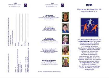 DFP Deutscher Fachverband für Psychodrama e. V. DFP Deutscher Fachverband