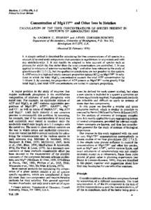 Biochem. J,1-5 Printed in Great Britain I  Concentration of MgATP2- and Other Ions in Solution