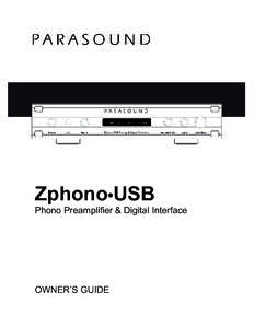 Microsoft Word - Zphono USB Manual[removed]FINAL]