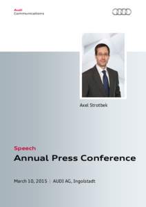 Audi Communications Axel Strotbek  Speech