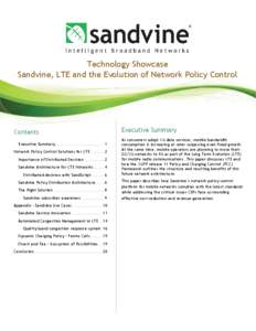 Sandvine and LTE - The Evolution of Network Policy Control