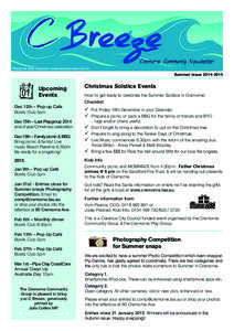 Cremorne Community Newsletter Design by Kath Chapman www.designsoiree.com.au Summer IssueUpcoming