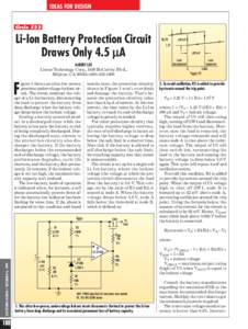 IDEAS FOR DESIGN  Circle 522 Li-Ion Battery Protection Circuit Draws Only 4.5 µA