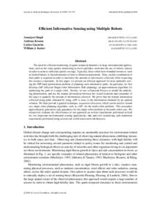 Journal of Artificial Intelligence Research755  Submitted 08/08; publishedEfficient Informative Sensing using Multiple Robots Amarjeet Singh