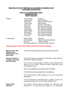 MINUTES OF THE NINETY-SEVENTH MEETING OF THE BOARD OF CHANNEL FOUR TELEVISION CORPORATION