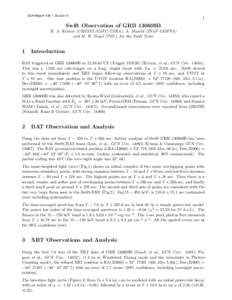 GCN Report[removed]Jun[removed]Swift Observation of GRB 130609B H. A. Krimm (CRESST/GSFC/USRA), A. Maselli (INAF-IASFPA)