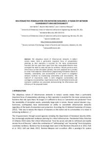 MULTIOBJECTIVE FORMULATION FOR NETWORK RESILIENCE: A TRADE-OFF BETWEEN VULNERABILITY AND RECOVERABILITY 1 2