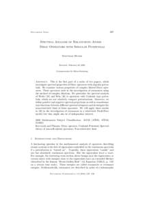 297  Documenta Math. Spectral Analysis of Relativistic Atoms – Dirac Operators with Singular Potentials