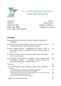 International Journal Time Use Research electronic T