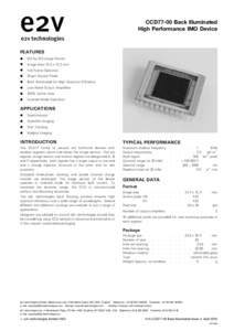 CCD77-00 Back Illuminated High Performance IMO Device FEATURES *