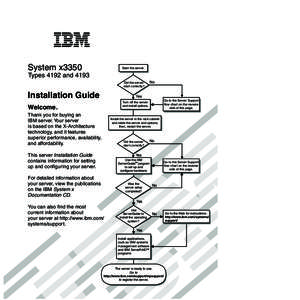 IBM System x3350 Types 4192 and 4193: Installation Guide