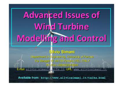 Wind Turbine Benchmark for Control Design