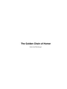 The Golden Chain of Homer Anton Josef Kirchweger The Golden Chain of Homer  Table of Contents