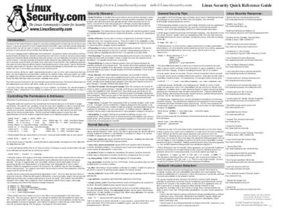 http://www.LinuxSecurity.com   Security Glossary: