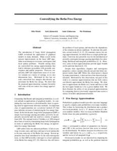 Convexifying the Bethe Free Energy  Ofer Meshi Ariel Jaimovich