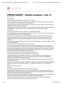 Business & Financial News, Breaking US & International New...  http://www.reuters.com/assets/print?aid=USLDE61C00V201... PRESS DIGEST - British business - Feb 13 Fri, Feb[removed]