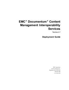 EMC Documentum Content Management Interoperability Services Deployment Guide