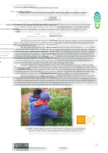 LEWIS  (2016).  FIELD  STUDIES  (http://fsj.field-­‐‑studies-­‐‑council.org/)    THE  BENEFITS  OF  OUTDOOR  LEARNING  FOR  CHILDREN  IN  URBAN  AREAS.         J.  LEWIS   FSC,  Amersham  