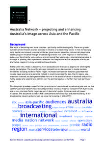Australia Network briefing