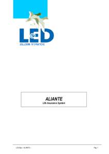 ALIANTE Life Insurance System LED Spa – ALIANTE –  Pag. 1