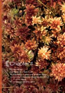 Chapter 4 4.1 Introduction 4.2  Importance of upland peat 4.3  Vulnerability of upland peat to climate change 4.4  Assessing the resilience of upland peat in the face of climate change