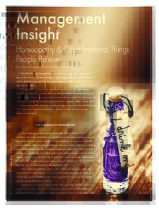 Management InsightManagement Insight -June 2015.qxp_Layout:21 PM Page 20  Homeopathy & Other Irrational Things