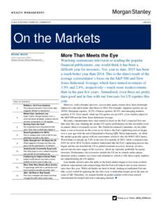 GLOBAL INVESTMENT COMMITTEE / COMMENTARY  JUNE 2015 On the Markets MICHAEL WILSON