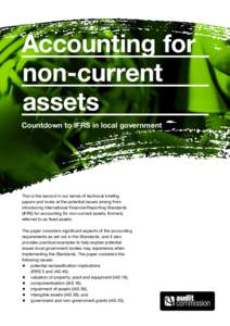 Cover title Accounting for non-current assets CoversubheadWhite