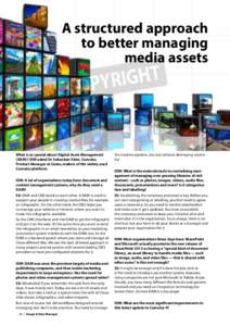 A structured approach to better managing media assets What is so special about Digital Asset Management (DAM)? IDM asked Dr Sebastian Stein, Cumulus