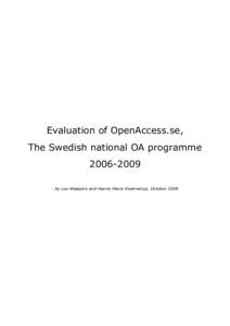 Evaluation of the OpenAccess