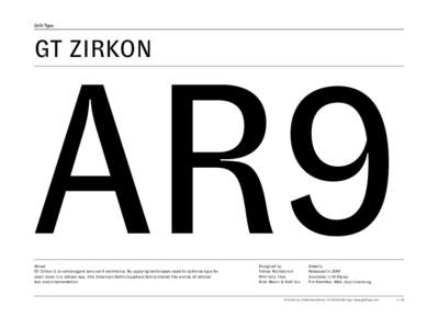Grilli Type  GT ZIRKON AR9 About