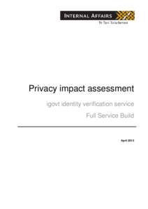 Identity management / Impact assessment / Privacy Impact Assessment / Privacy / Internet privacy / NV Ingenieurskantoor voor Scheepsbouw / Government / Politics
