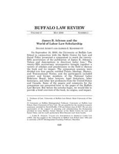 BUFFALO LAW REVIEW VOLUME 57 MAYNUMBER 3