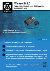 Winkeo ID 2.0 Token USB (Carte à puce SIM intégrée) avec middleware Winkeo