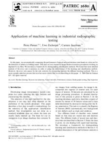 Application of machine learning in industrial radiographic testing