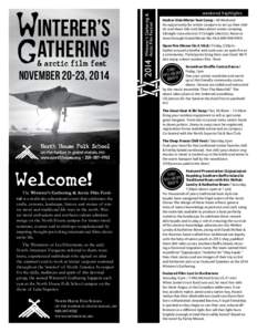 november 20-23, 2014  Winterer’s Gathering & Arctic Film Festival  2014