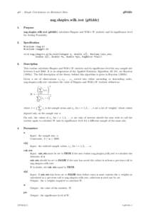 g01 – Simple Calculations on Statistical Data  g01ddc nag shapiro wilk test (g01ddc) 1.