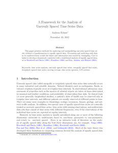 A Framework for the Analysis of Unevenly Spaced Time Series Data Andreas Eckner∗