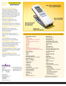 MENU DRIVEN COMMANDS WITH SELF-GUIDING PROMPTS HIGH PERFORMANCE & RELIABILITY Ihara Electronic Industries utilizes advanced microcomputer technology to ensure superior performance and reliability for its entire line of