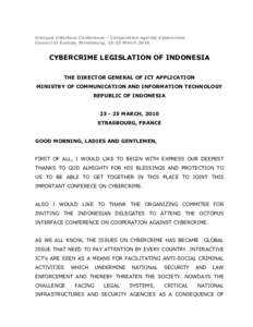 Cybercrime Legislation of Indonesia