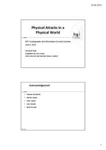 Microsoft PowerPoint - Physical Attacks in a Physical World_MIT Seminar_June 2010.pptx