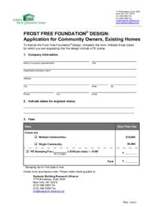 Microsoft Word - Frost Free Foundation Application for Community Owners_Existing Homes.doc
